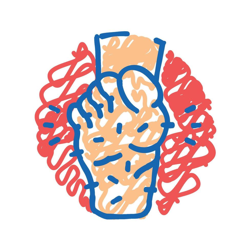 sensation pins needles disease symptom icon doodle illustration vector