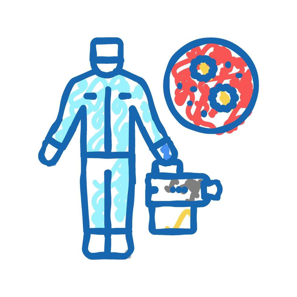antiviral sanitization icon doodle illustration vector