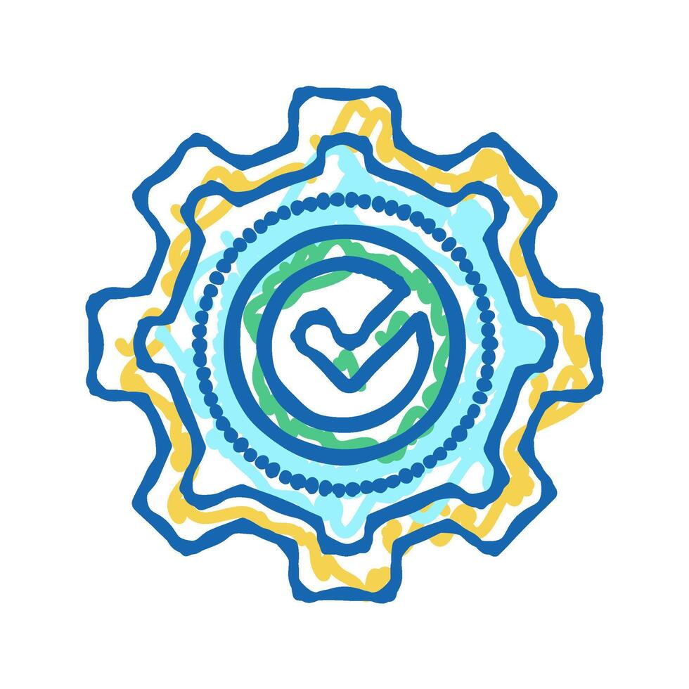 service quality icon doodle illustration vector