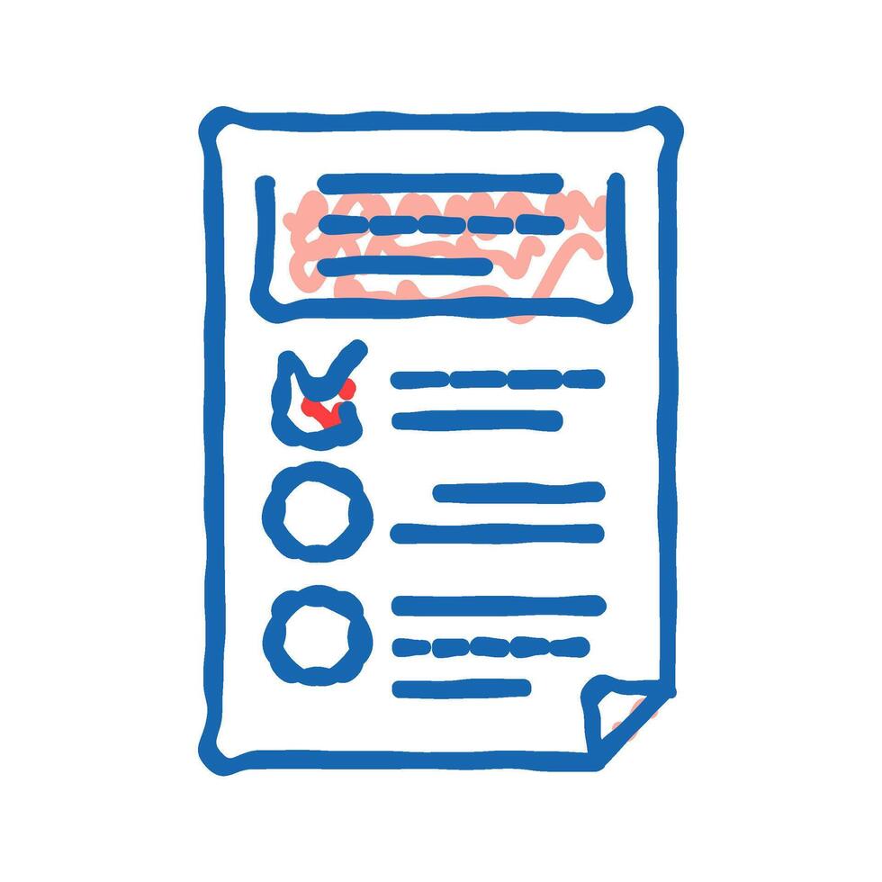 form list icon doodle illustration vector