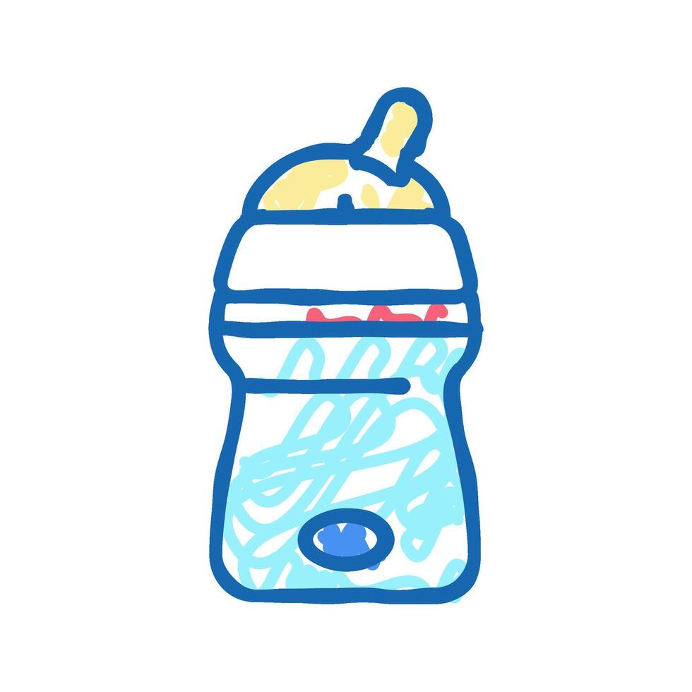 bottle for artificial feeding baby icon doodle illustration vector