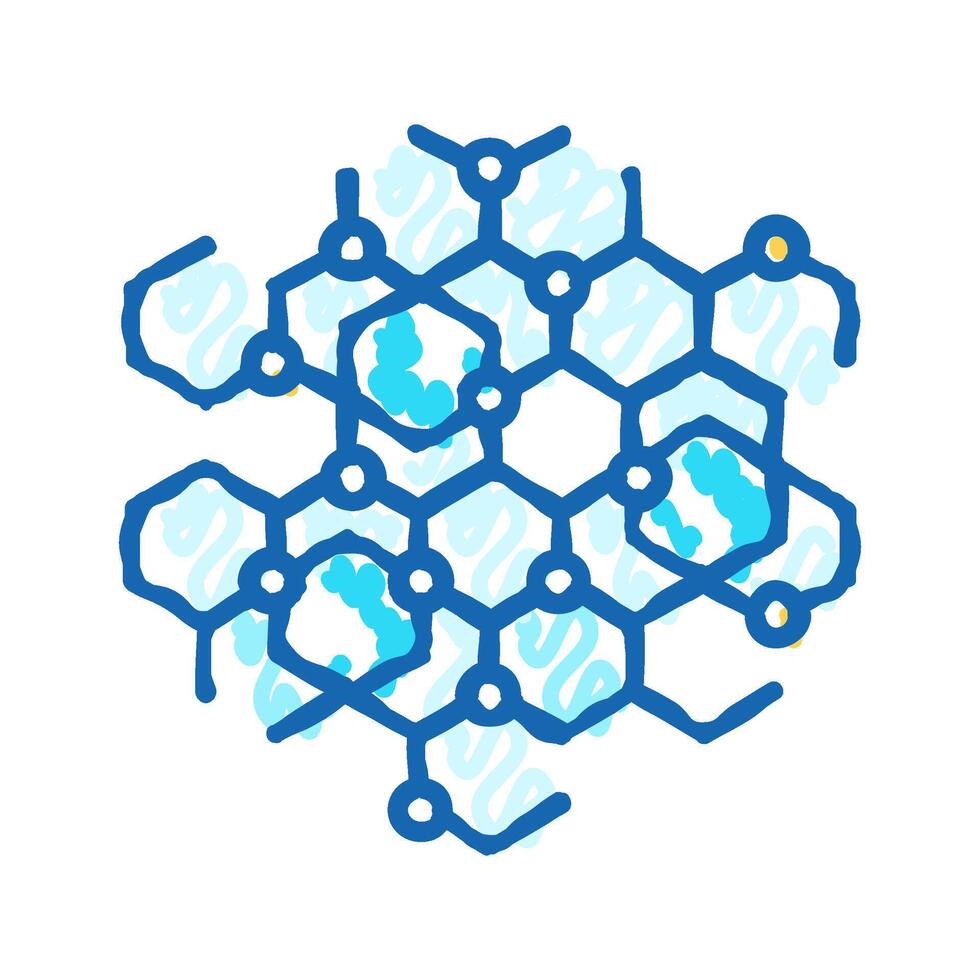 technology molecular structure icon doodle illustration vector