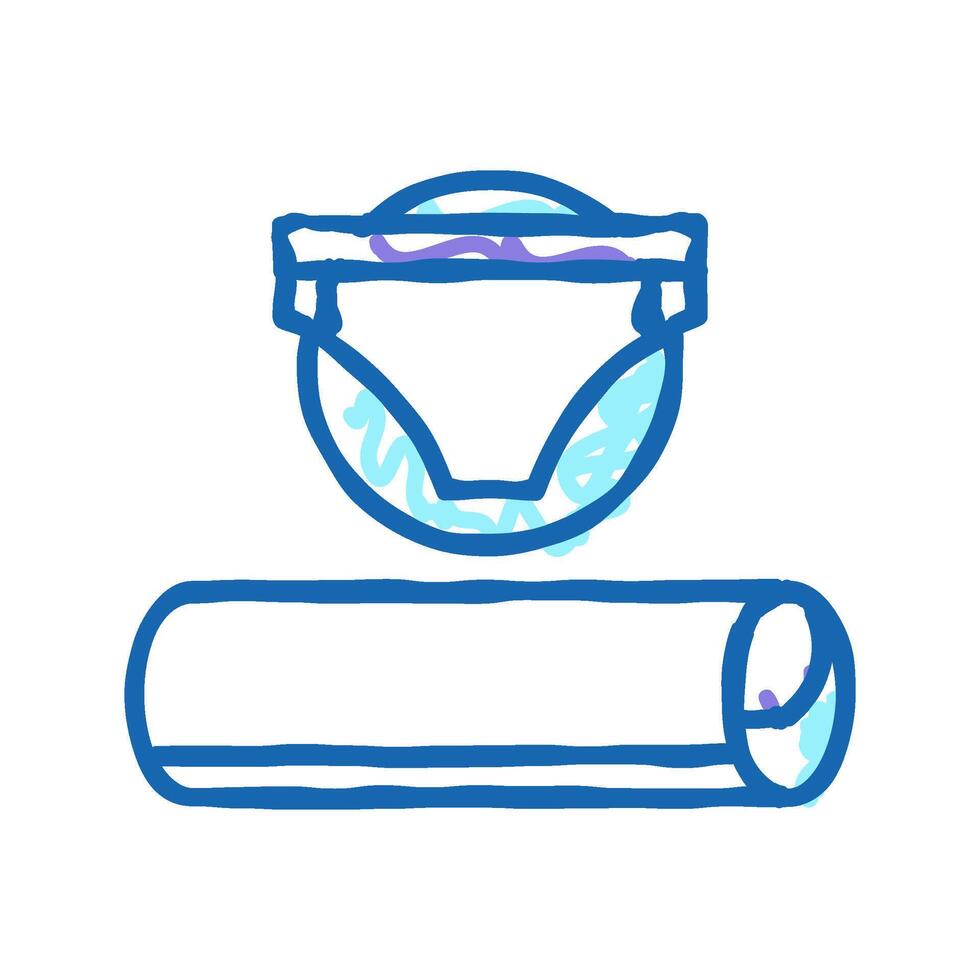 underpants fabric icon doodle illustration vector