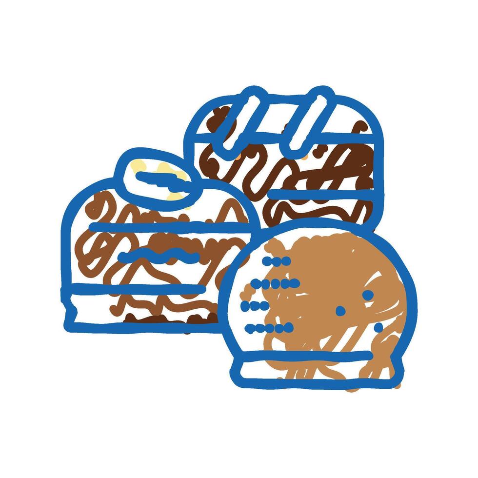 candy chocolate icon doodle illustration vector