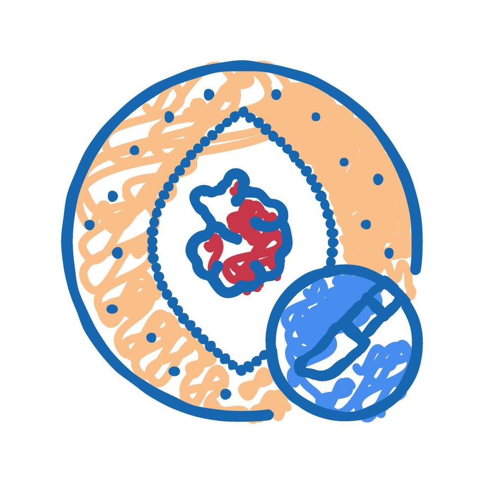 excision surgery doctor icon doodle illustration vector