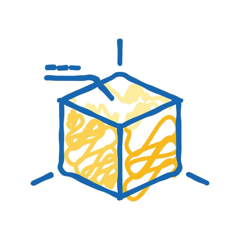 isometric view architectural drafter icon doodle illustration vector