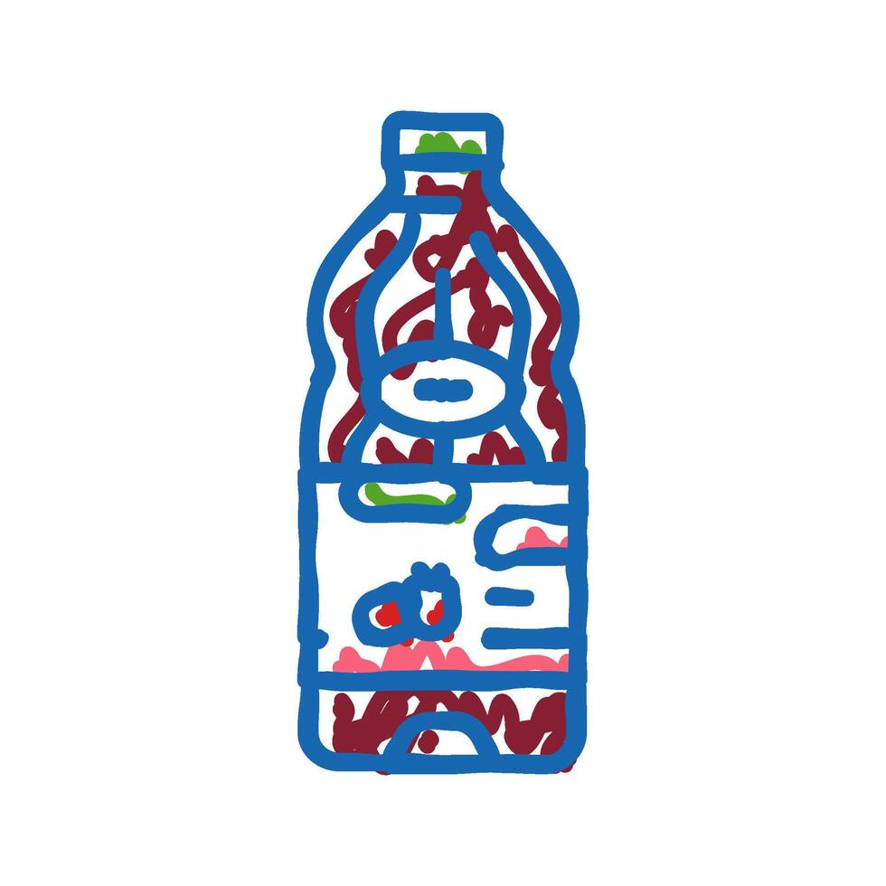 juice raspberry fruit berry icon doodle illustration vector