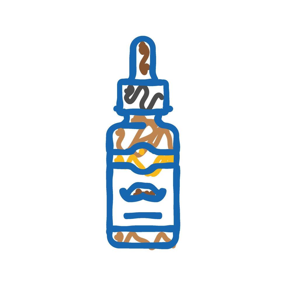 beard oil hipster retro icon doodle illustration vector