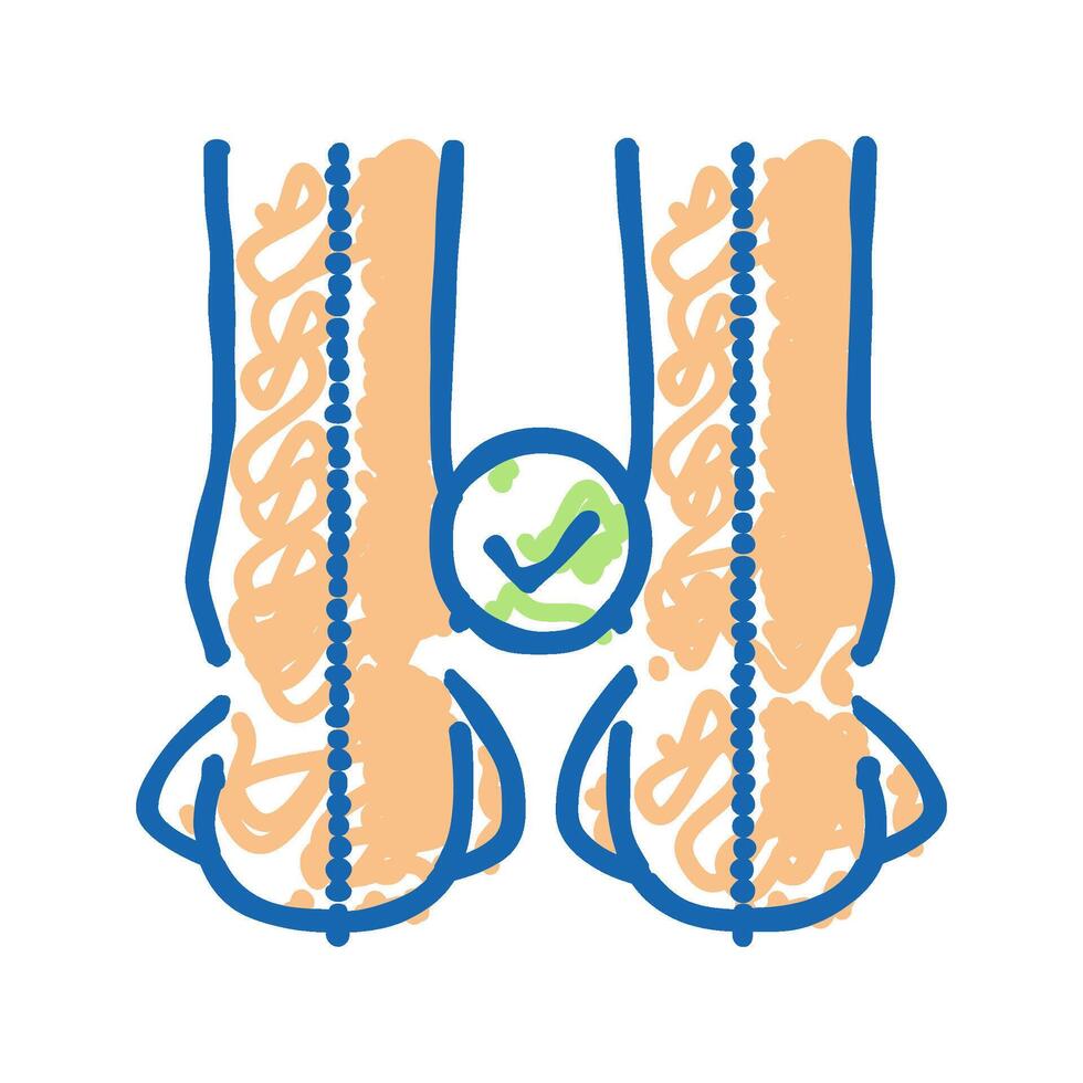 straight legs icon doodle illustration vector