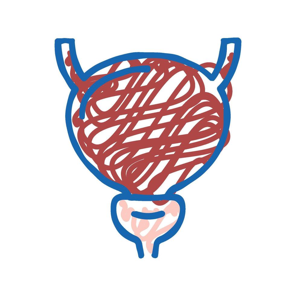 bladder human organ icon doodle illustration vector