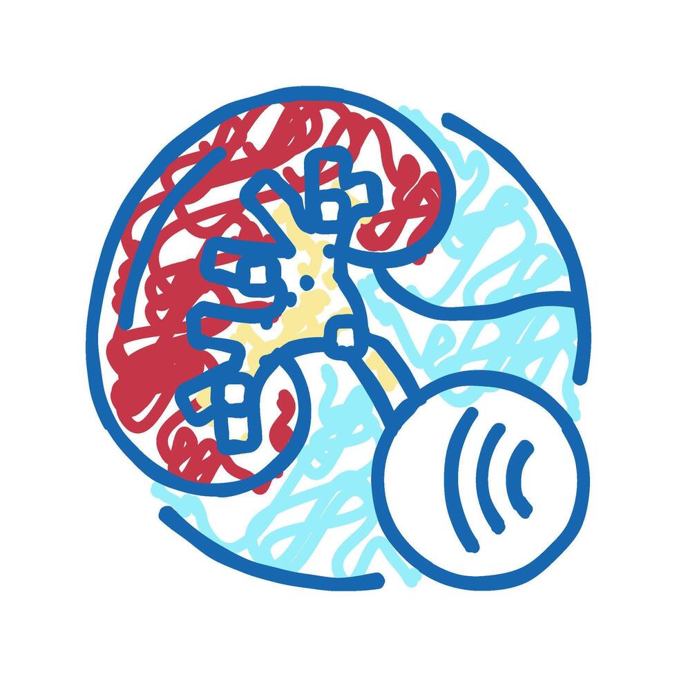 lithotripsy urology icon doodle illustration vector