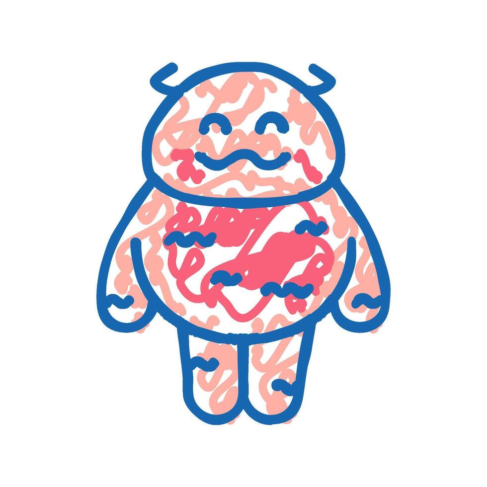 toy monster cute icon doodle illustration vector