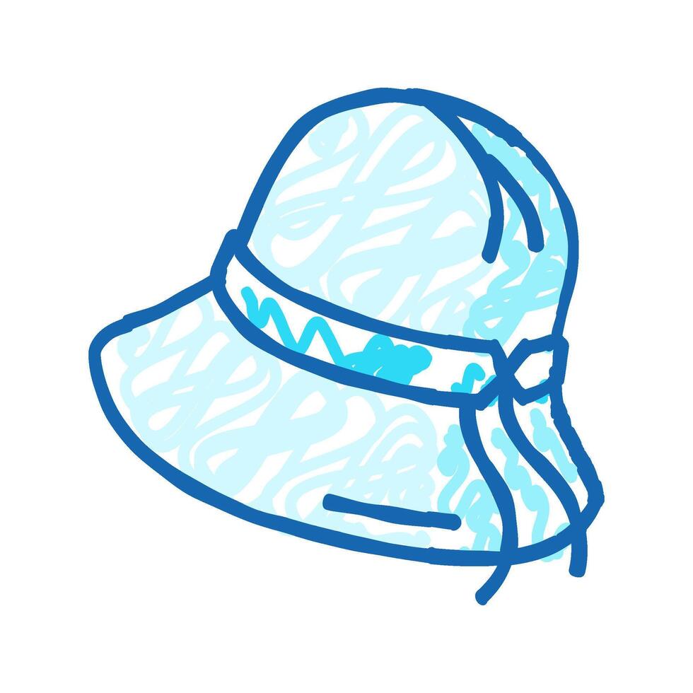 cloche hat cap icon doodle illustration vector