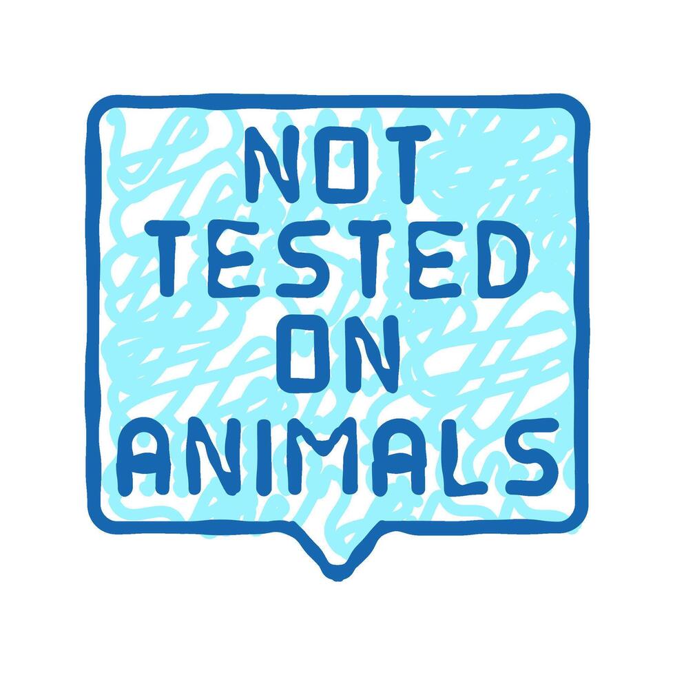 not tested on animals icon doodle illustration vector