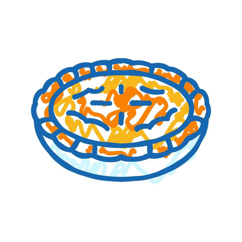 baking apple pie autumn icon doodle illustration vector