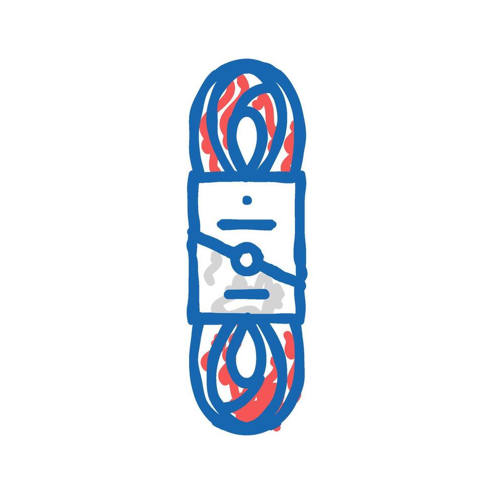 half ropes mountaineering adventure icon doodle illustration vector