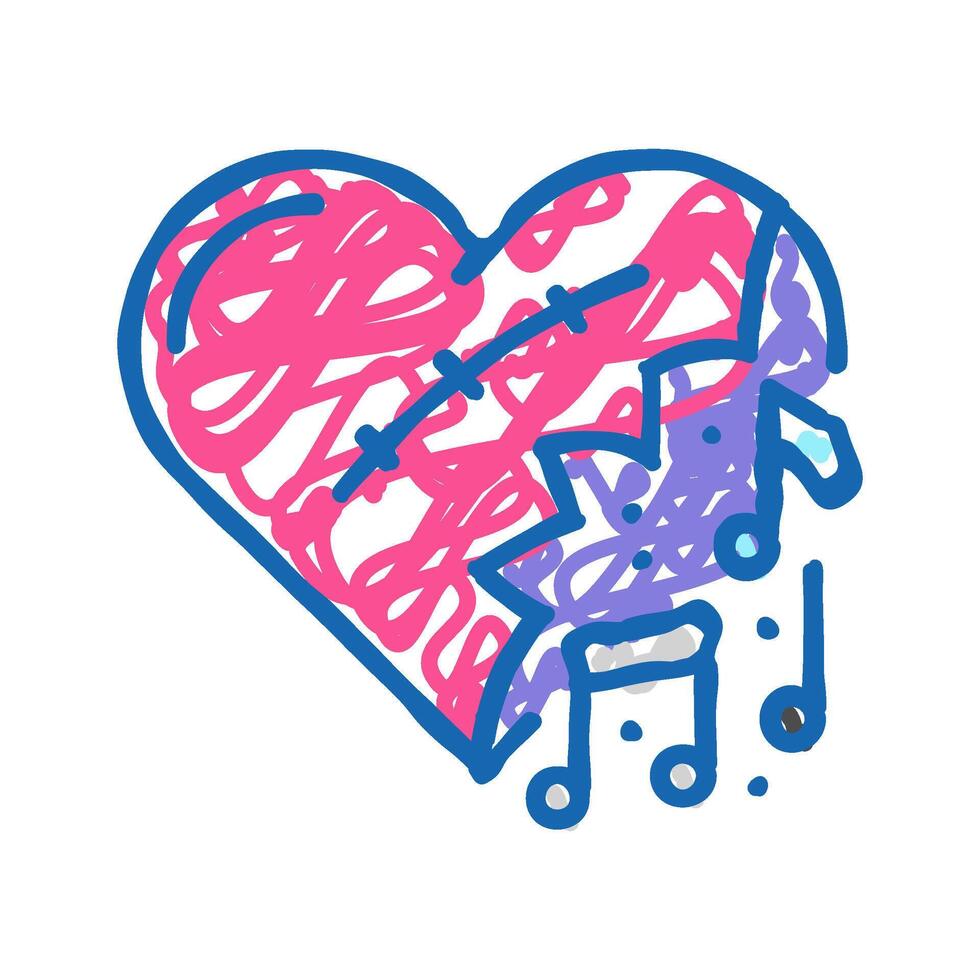 emo music icon doodle illustration vector