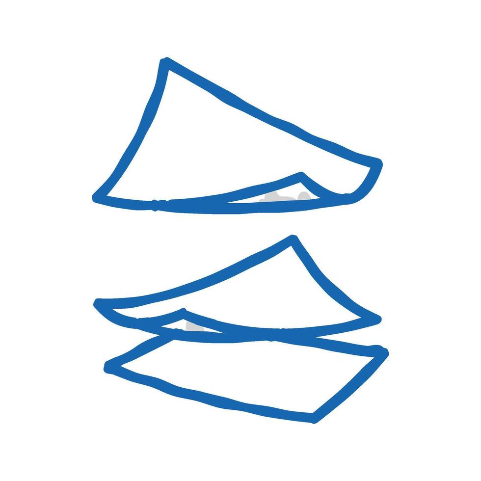 fly paper document icon doodle illustration vector