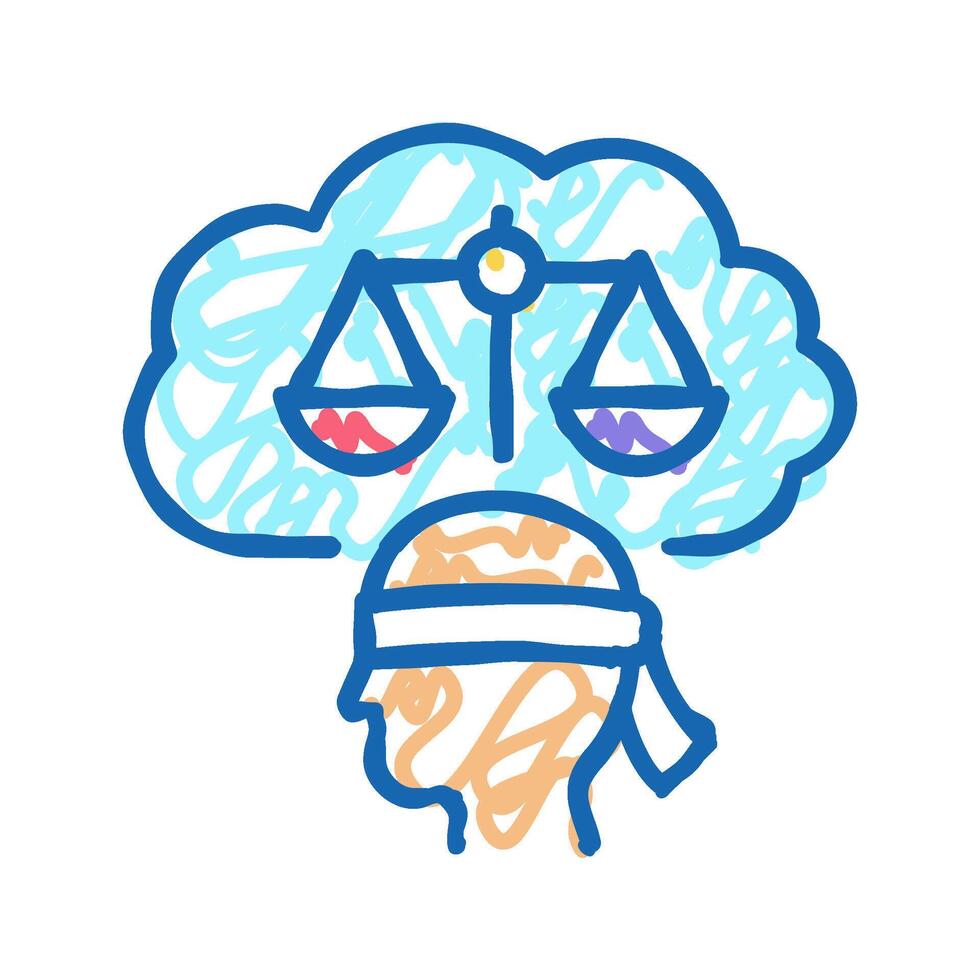 law philosophy icon doodle illustration vector