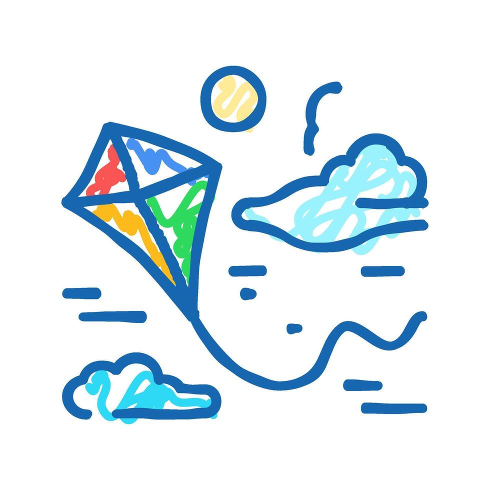 leisure summer icon doodle illustration vector