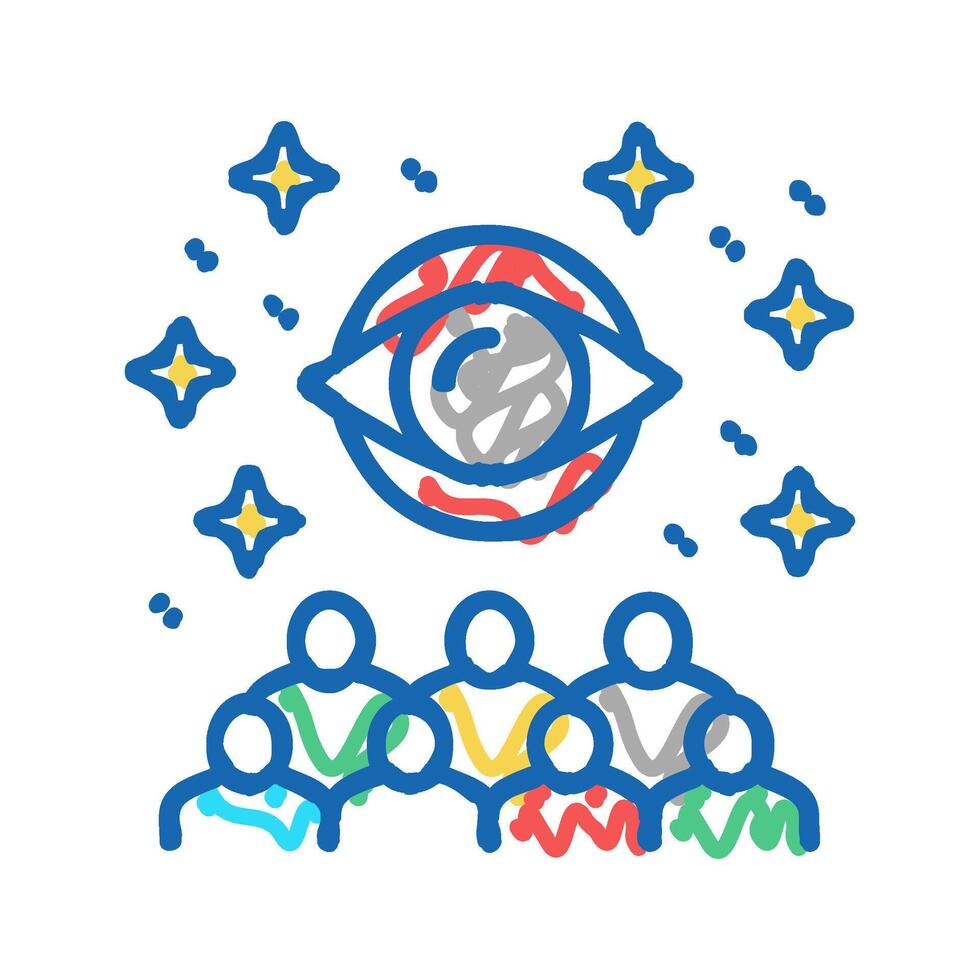 impression management icon doodle illustration vector