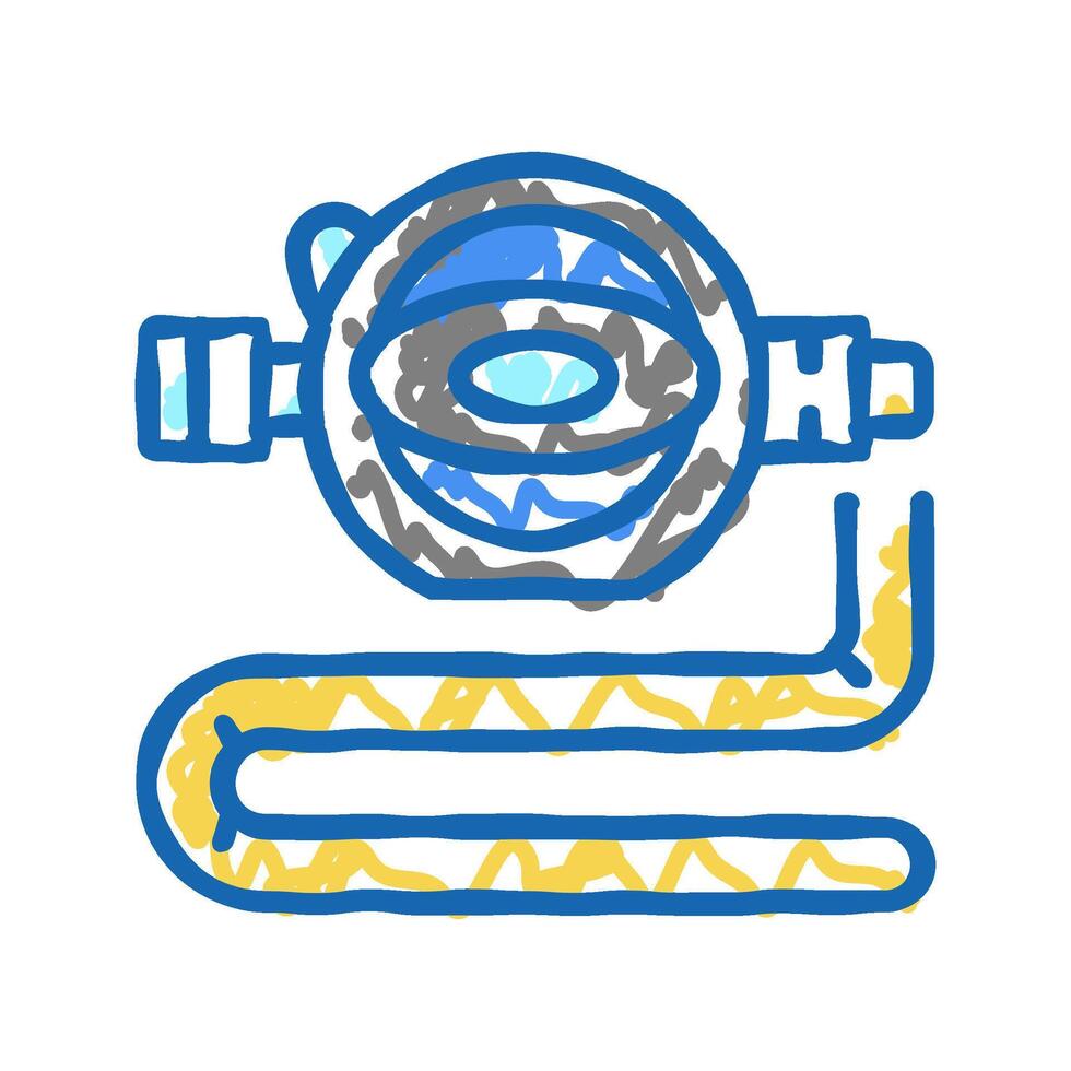 diver breath tool icon doodle illustration vector