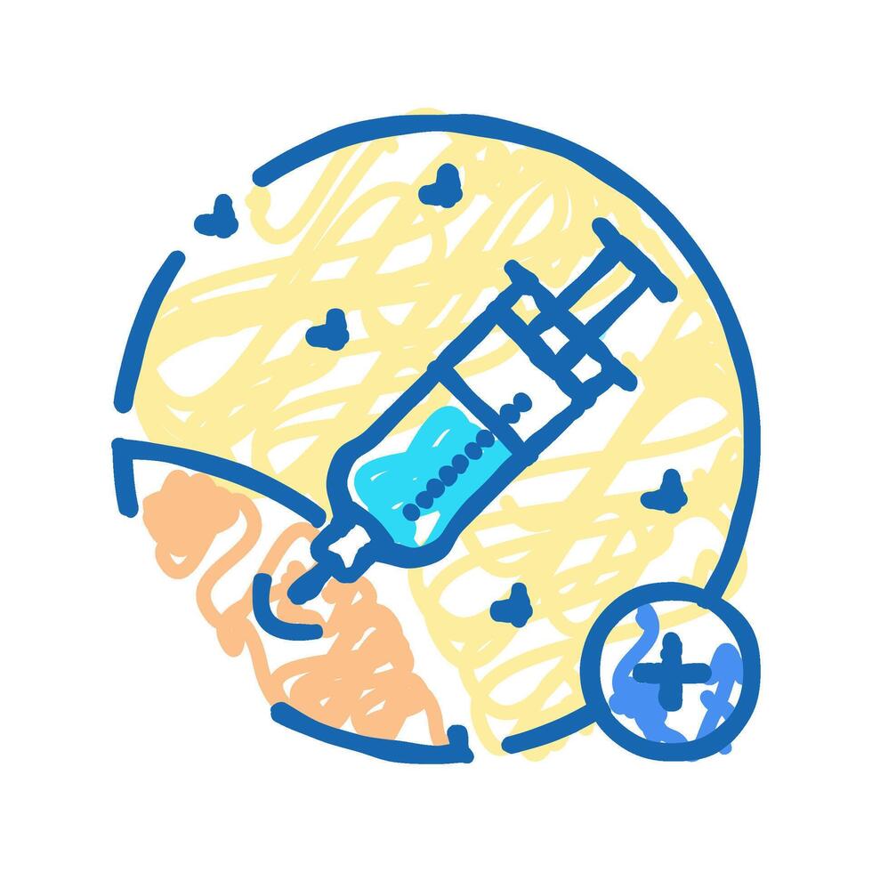 vaccine administration pharmacist icon doodle illustration vector