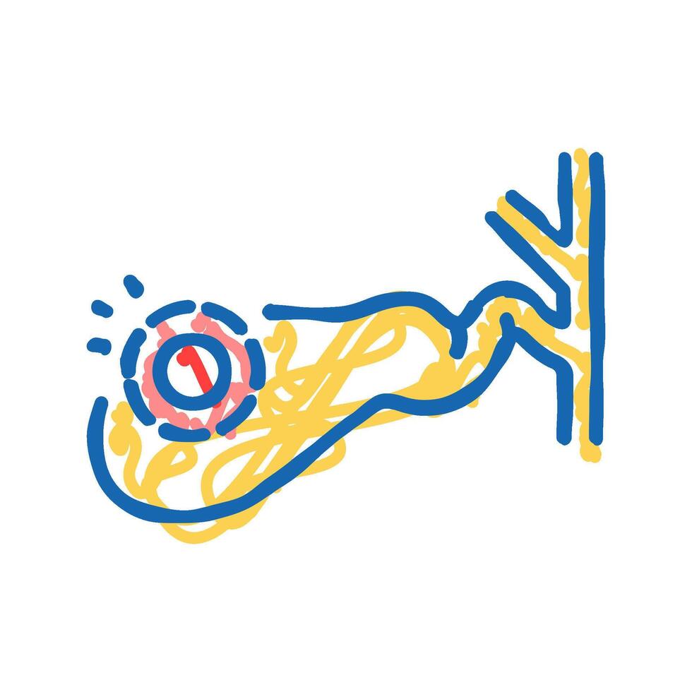 gallbladder check gastroenterologist icon doodle illustration vector