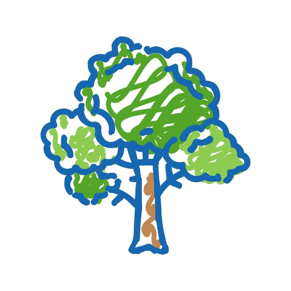 tree wood timber icon doodle illustration vector