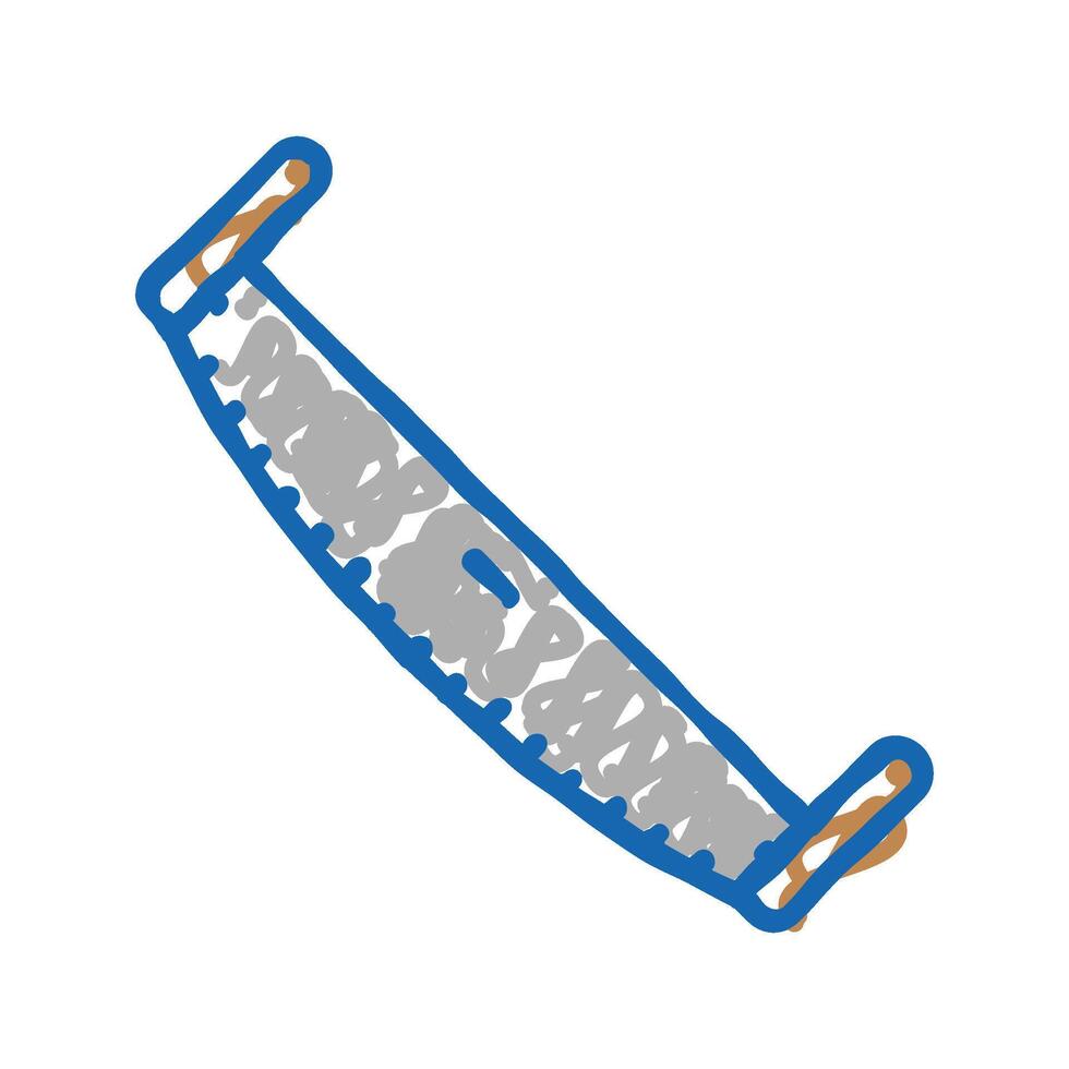 two man forest saw icon doodle illustration vector
