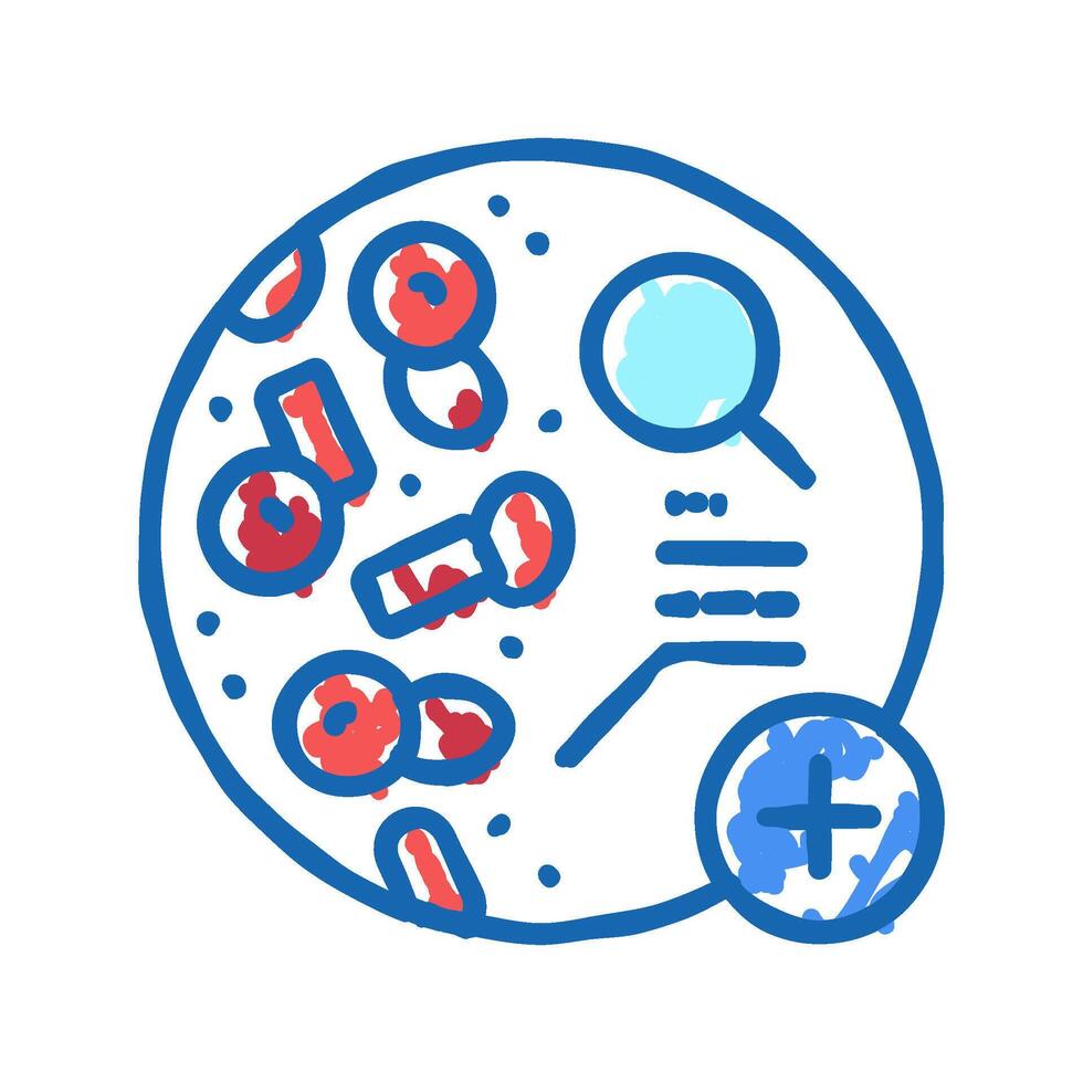 blood count health check icon doodle illustration vector