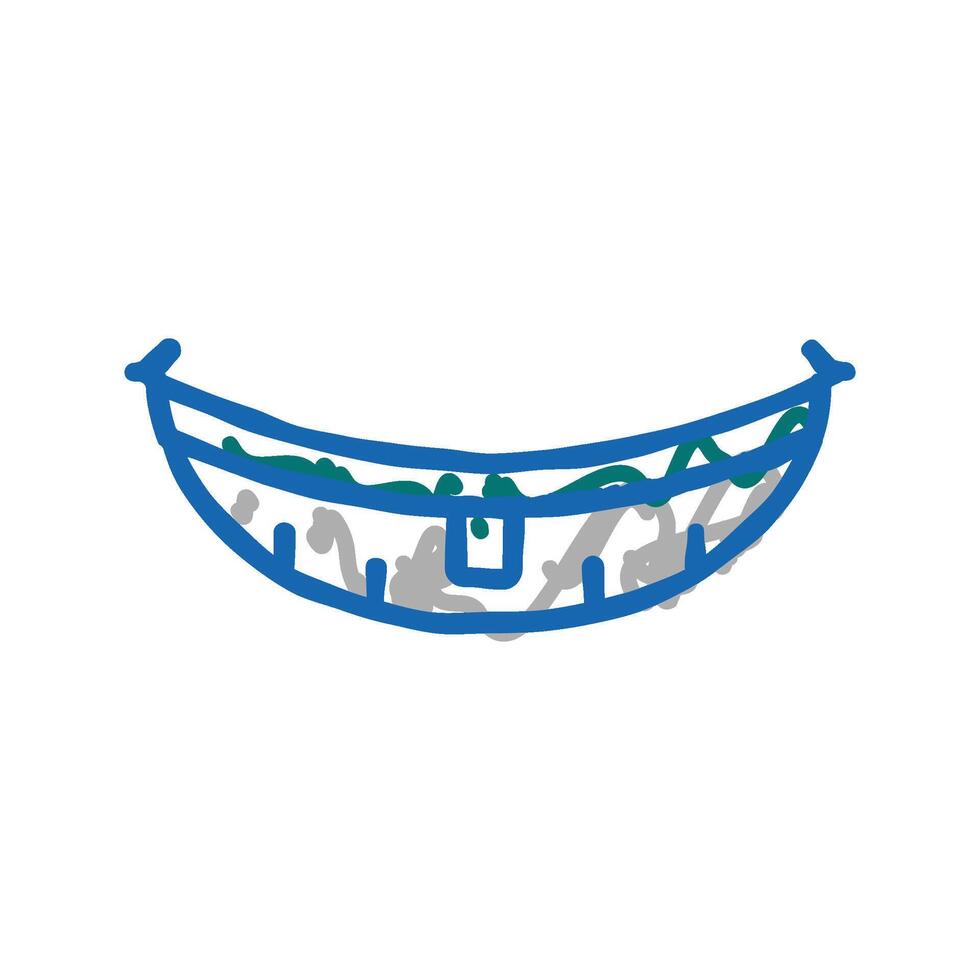hammock for resting icon doodle illustration vector