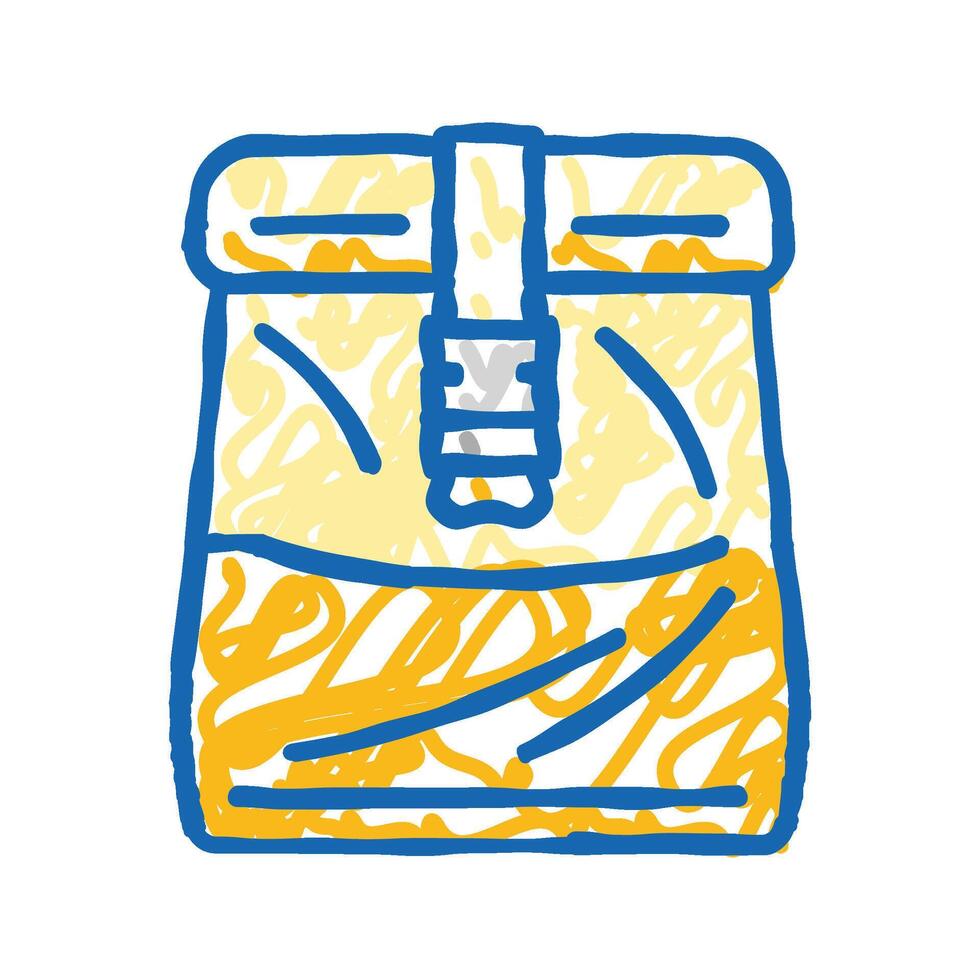 lunch box bag container icon doodle illustration vector