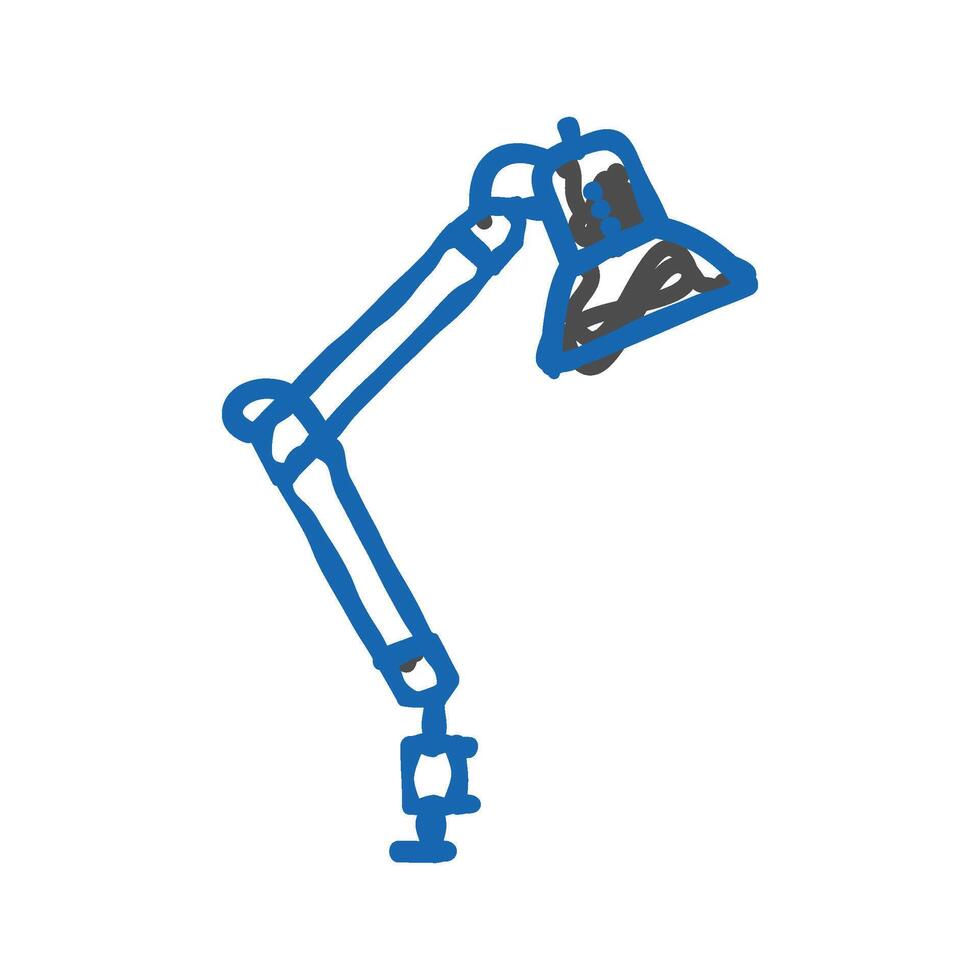 work table lamp icon doodle illustration vector
