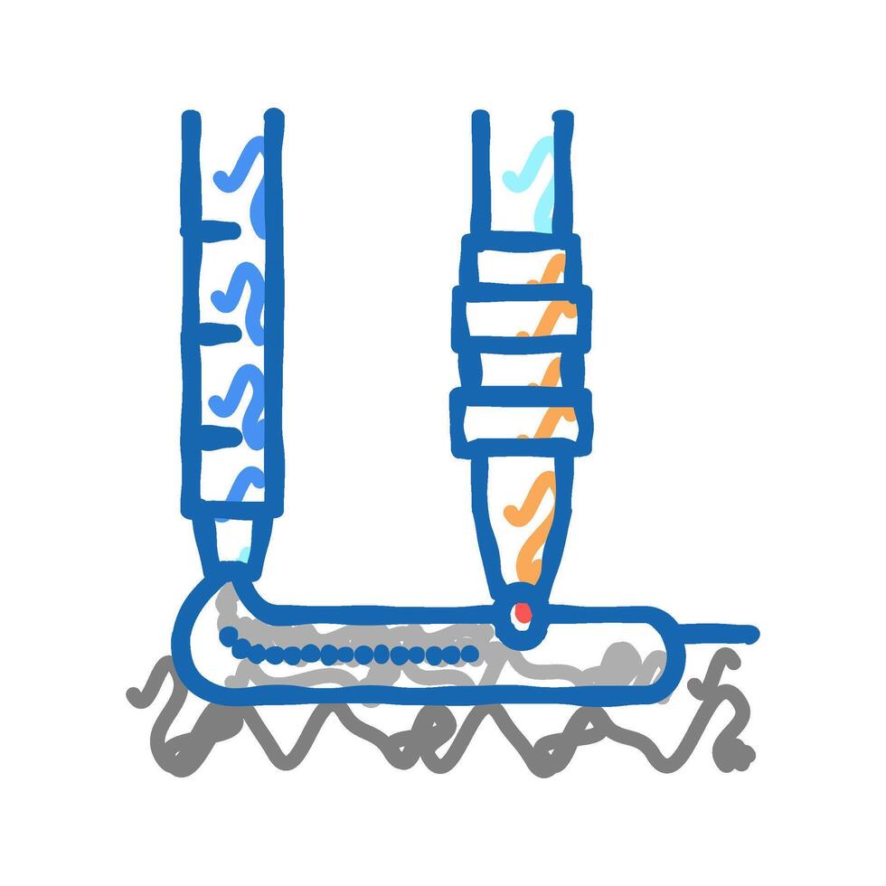 submerged arc welding icon doodle illustration vector