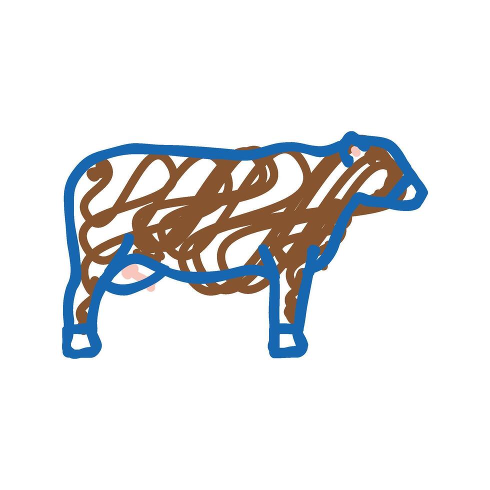 cattle beef icon doodle illustration vector