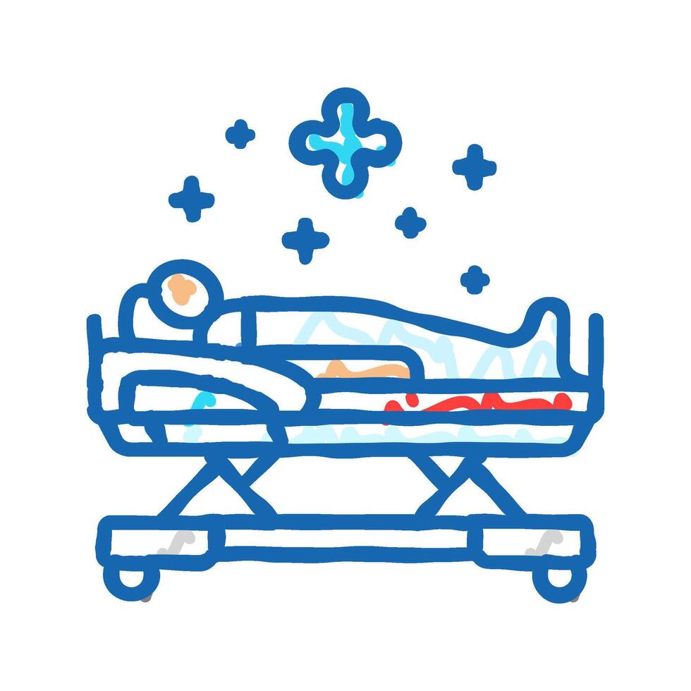 healing process cancer treatment icon doodle illustration vector