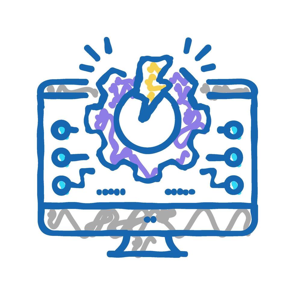 overload system icon doodle illustration vector