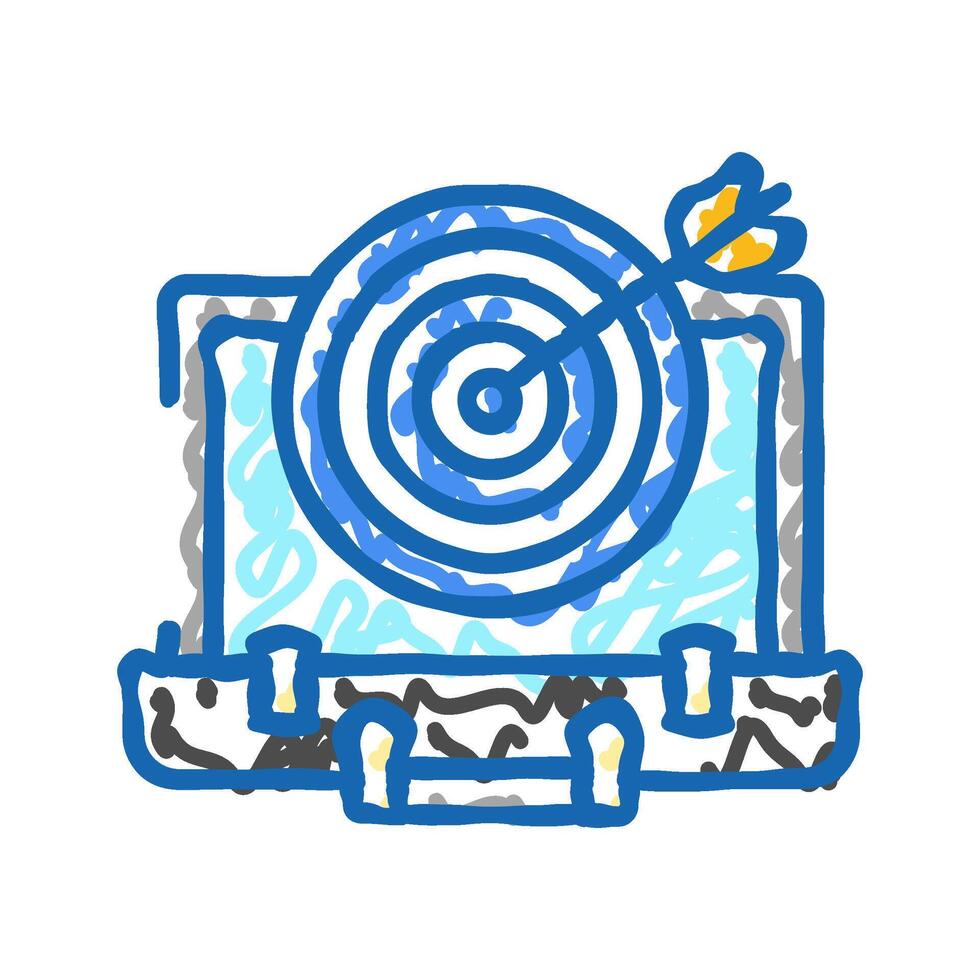 professional goals interview job icon doodle illustration vector