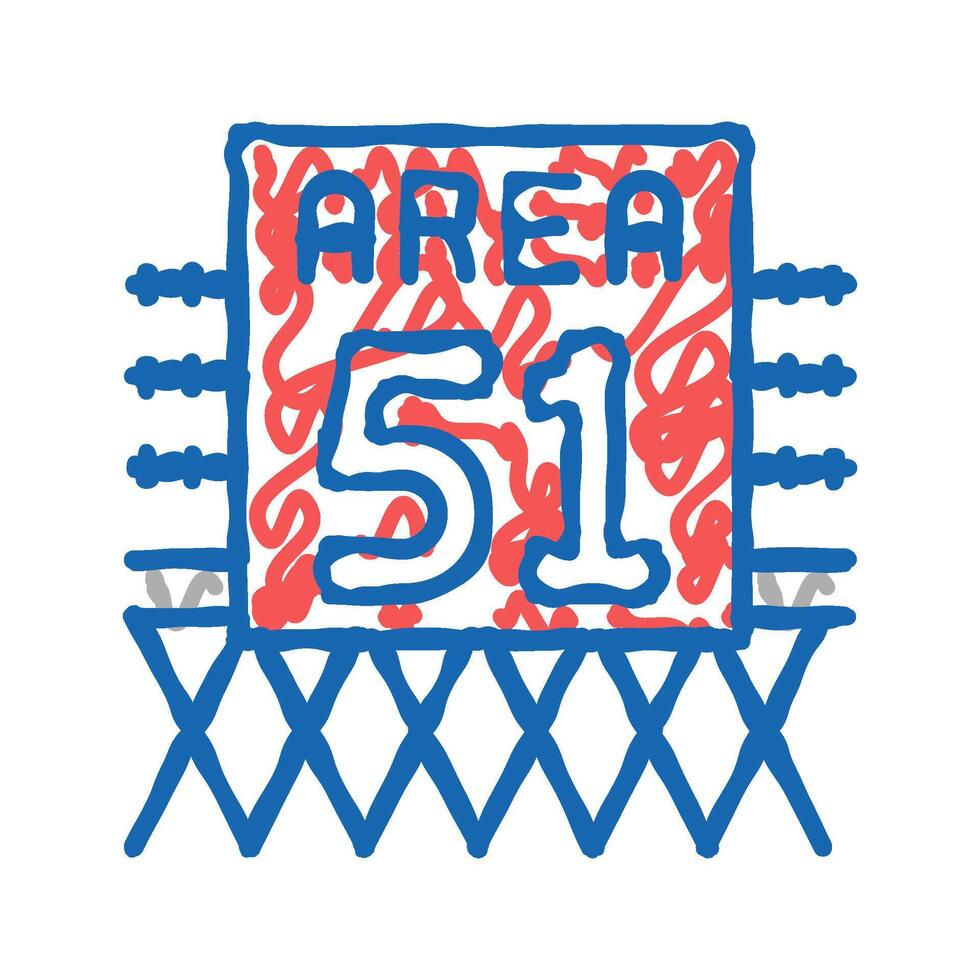 experimental area 51 icon doodle illustration vector