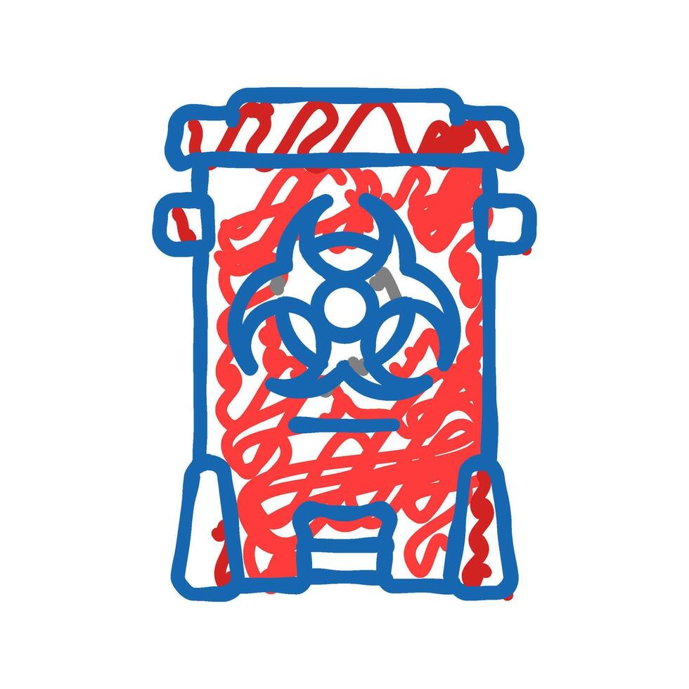 hazardous waste sorting icon doodle illustration vector