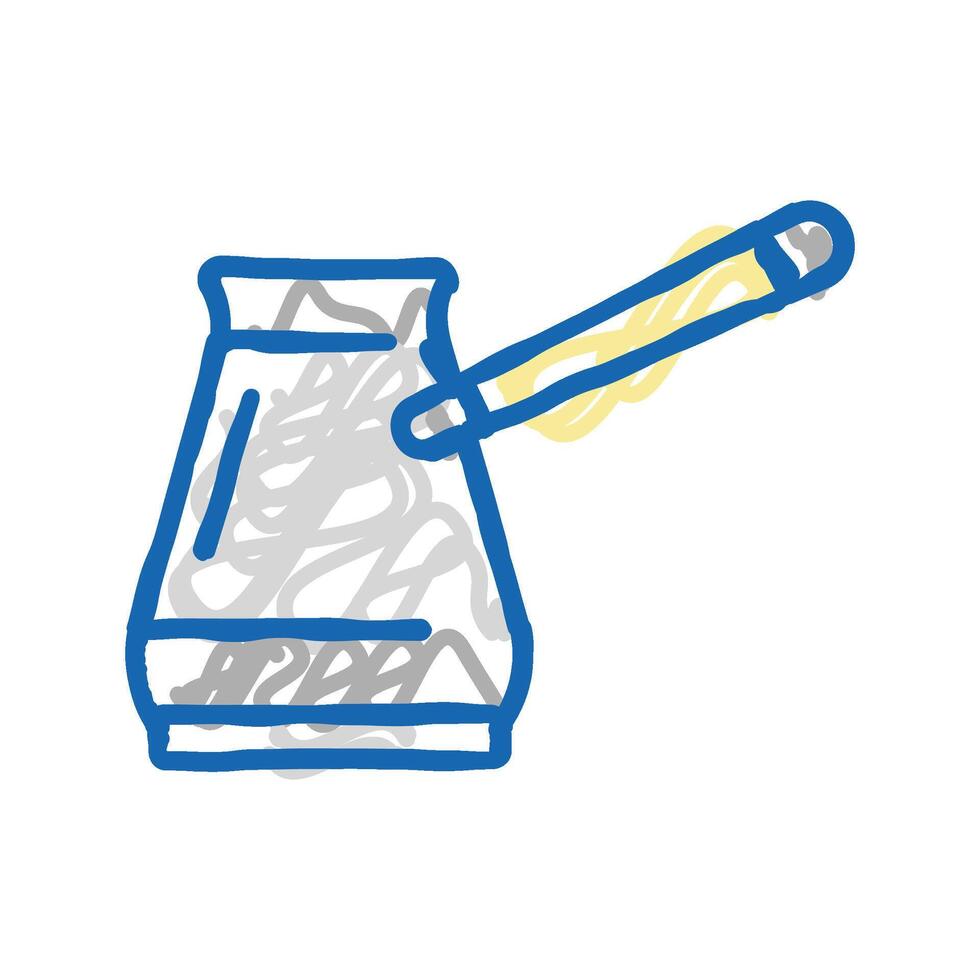 cezve for brew coffee icon doodle illustration vector