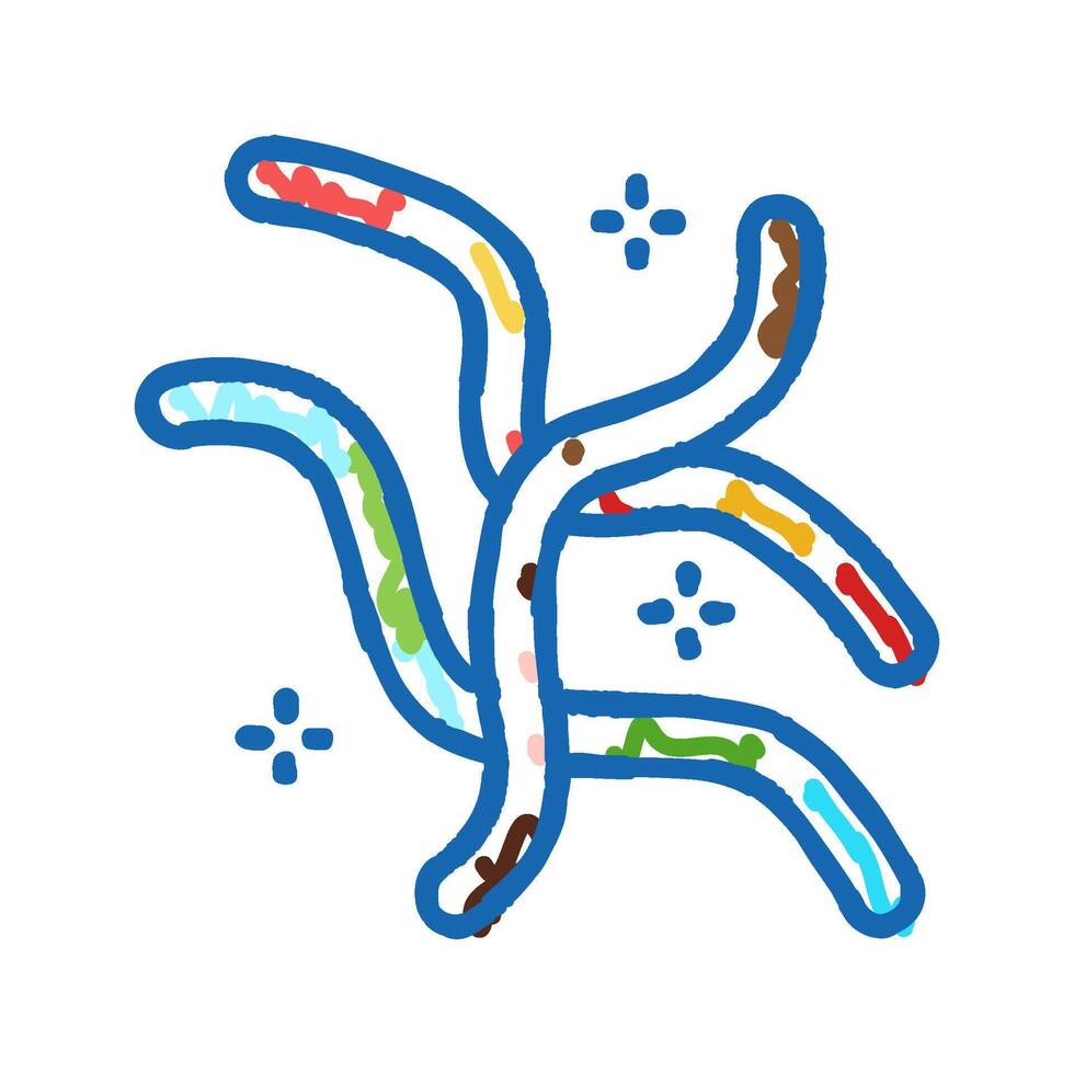 worm jelly candy gummy icon doodle illustration vector