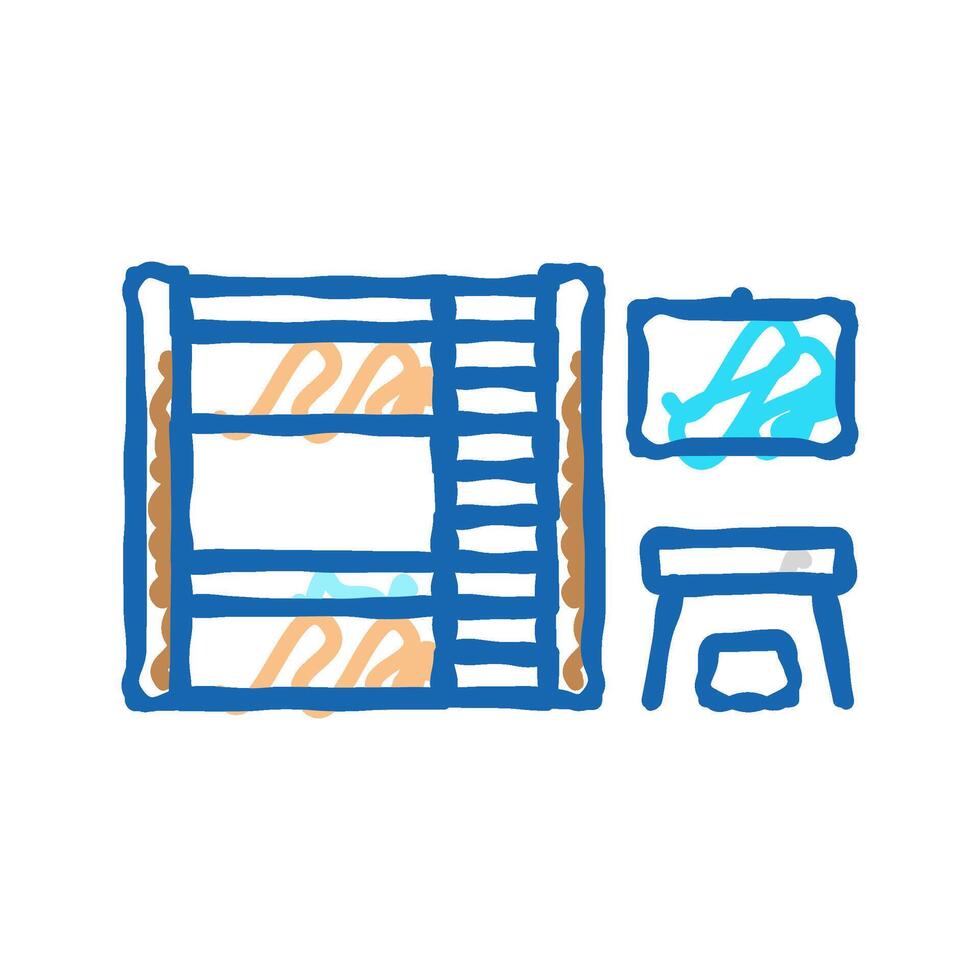 kid furniture icon doodle illustration vector