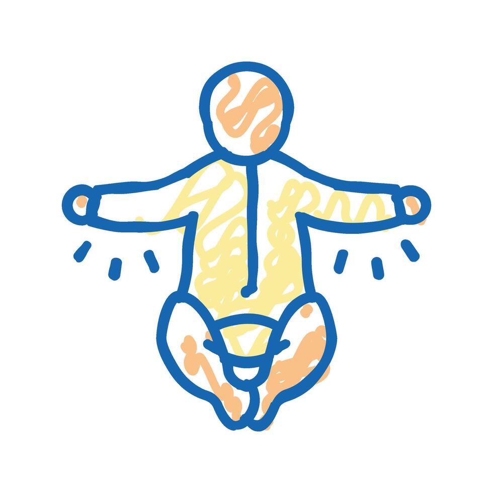 moro reflex icon doodle illustration vector