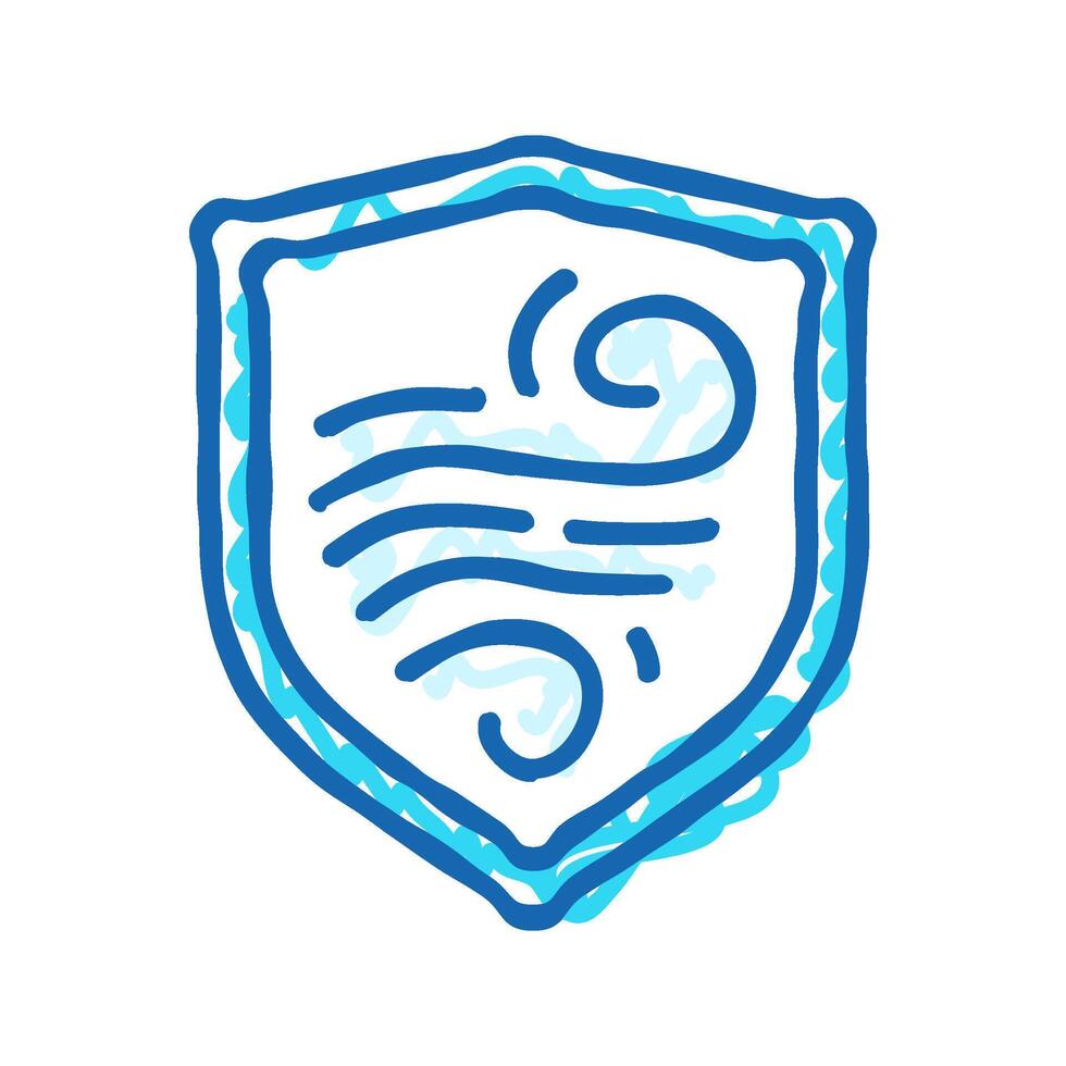 storm resistant label product caution icon doodle illustration vector