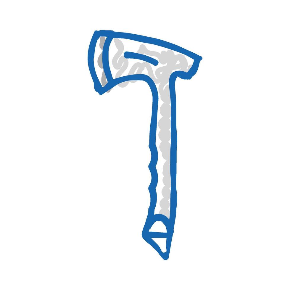 throwing axe tool icon doodle illustration vector