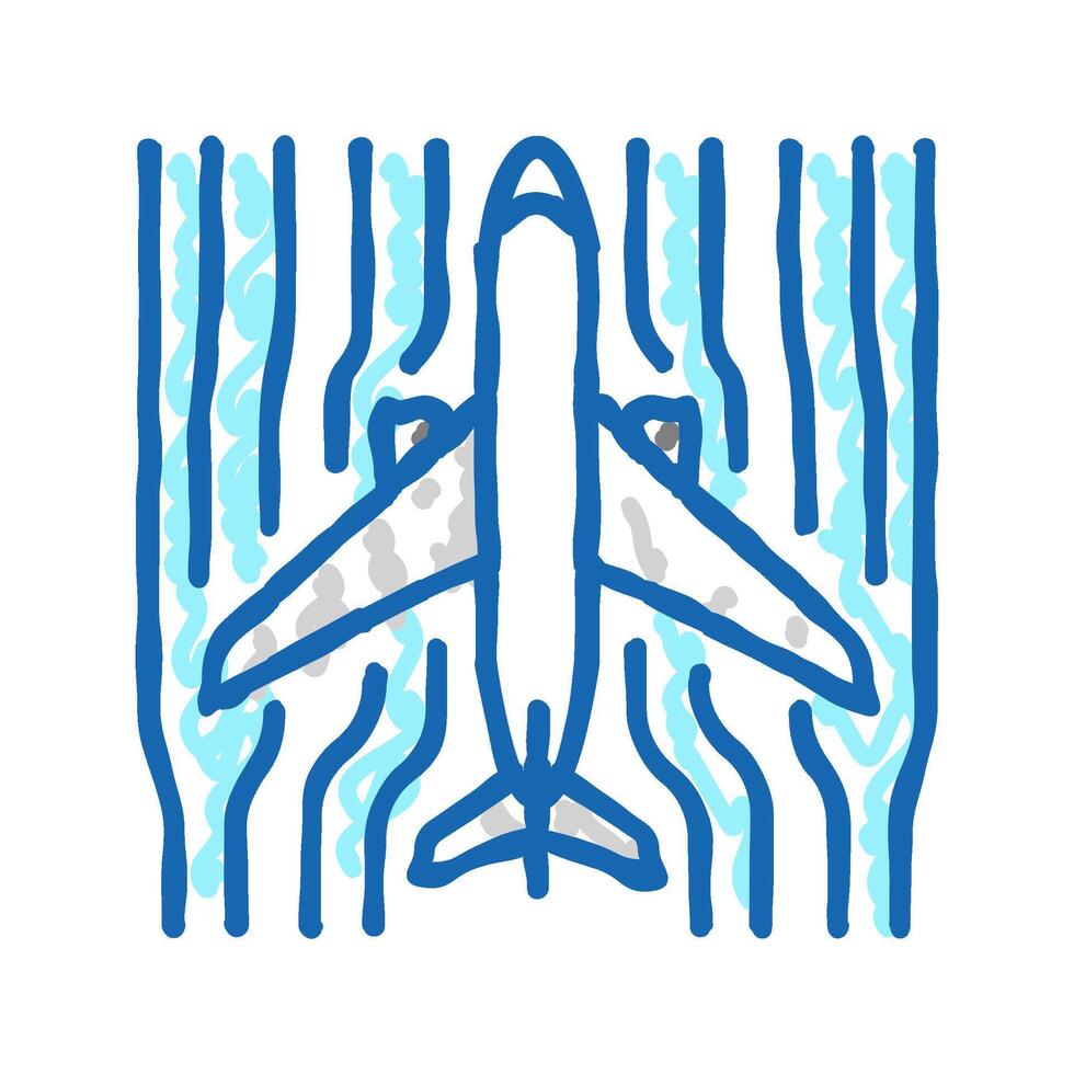 aerodynamics aeronautical engineer icon doodle illustration vector
