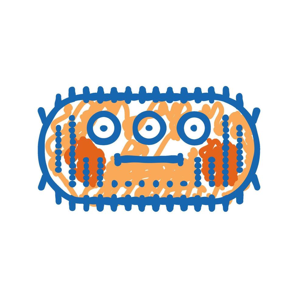 infection bacteria virus icon doodle illustration vector