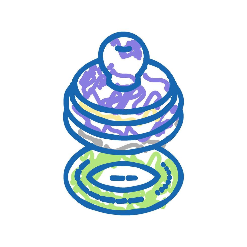 stamp for accept allowance icon doodle illustration vector